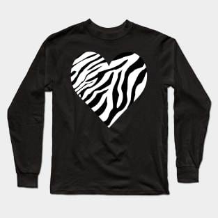 zebra heart Long Sleeve T-Shirt